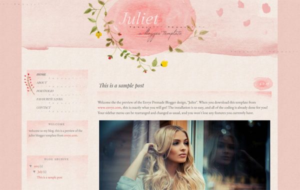 Juliet Blogger Template by Envye
