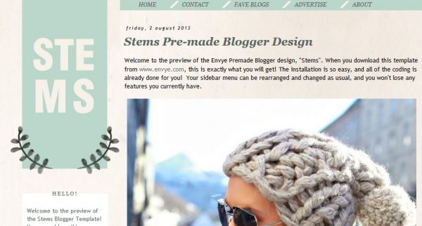 Stems Blogger Template by Envye