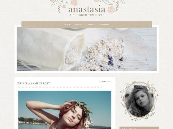 Anastasia Blogger Template by Envye
