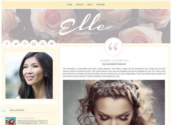 Elle Blogger Template by Envye