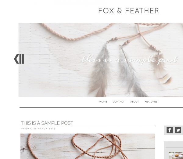 Fox and Feather Blogger Template by Envye