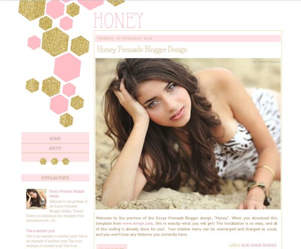 Honey Blogger Template by Envye