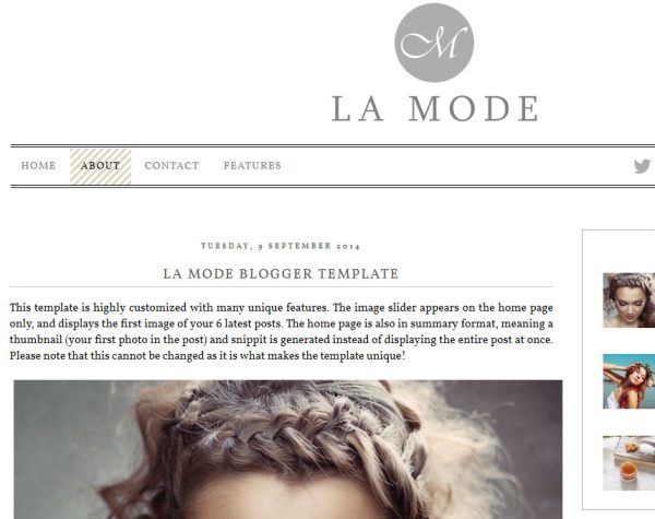 La Mode Blogger Template by Envye