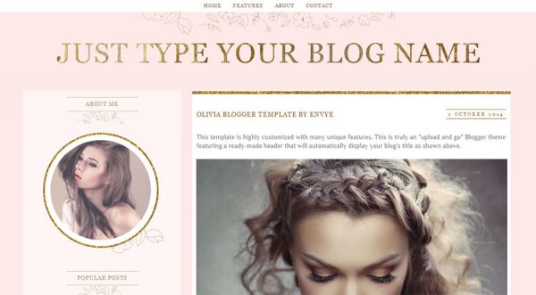 Olivia Blogger Template by Envye