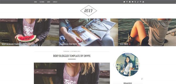 Roxy Blogger Template by Envye