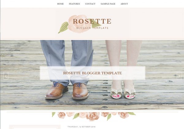 Rosette Responsive Blogger Template by Envye